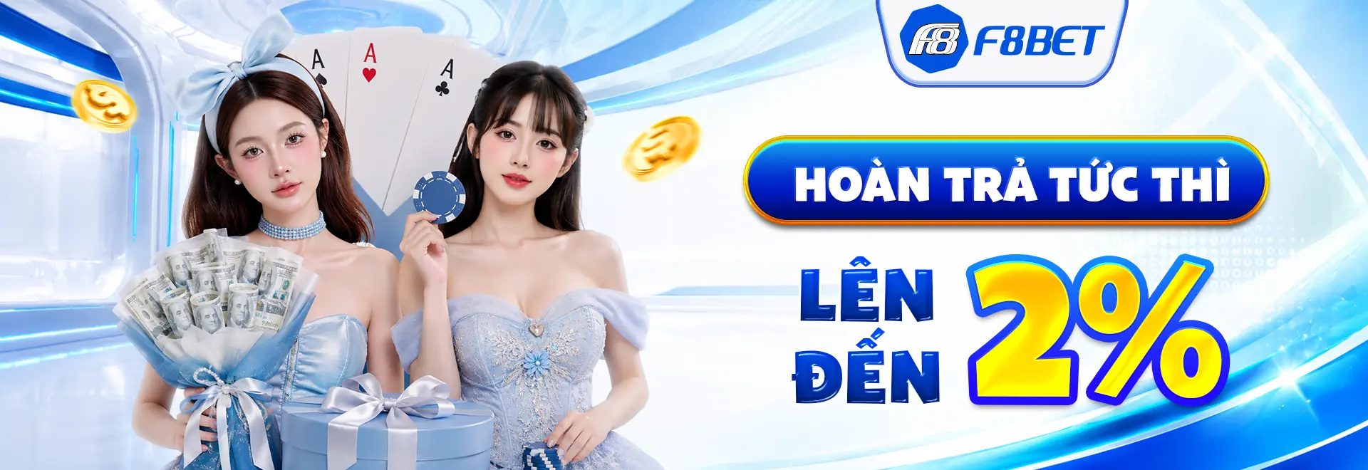 f8bet banner hoàn trả tức thì lên đến 2%